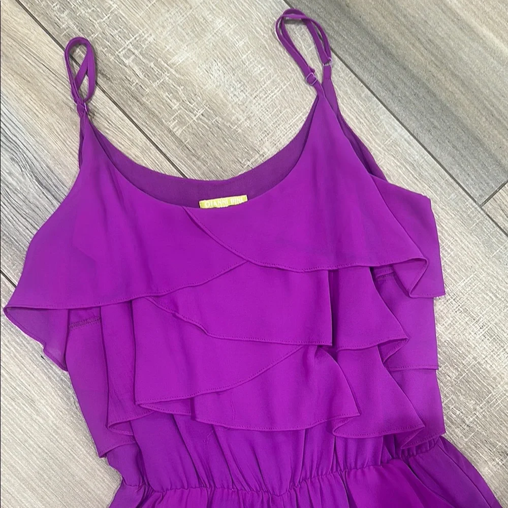Purple Ruffle Romper - Picture 2 of 6